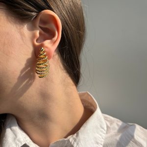 گوشواره قطره مارپیچ